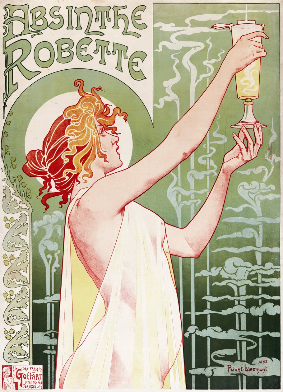 Privat Livemontin Absinthe Robette -juliste tekijältä Henri Henri Antoine Théodore Livemont