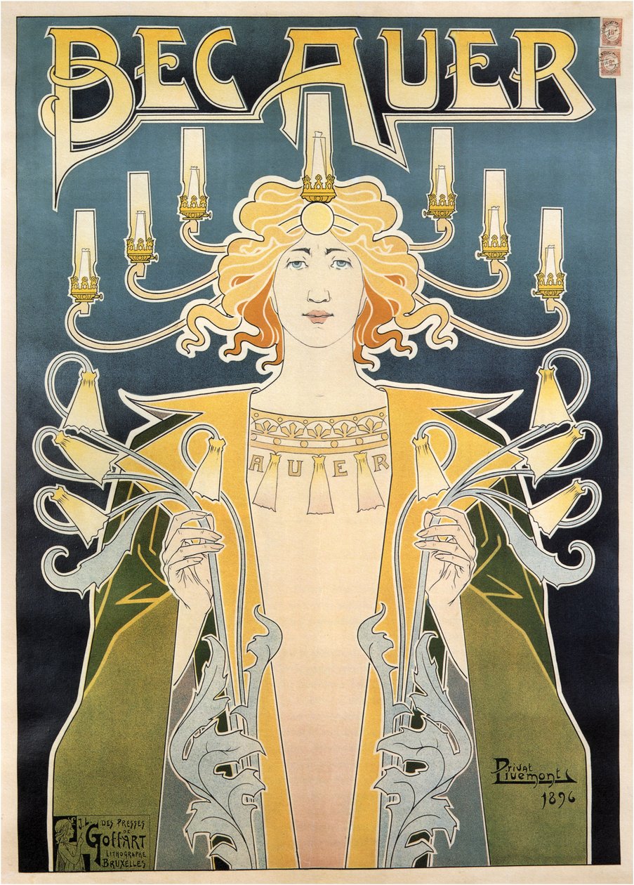 Nokka Auer, 1896 tekijältä Henri Henri Antoine Théodore Livemont