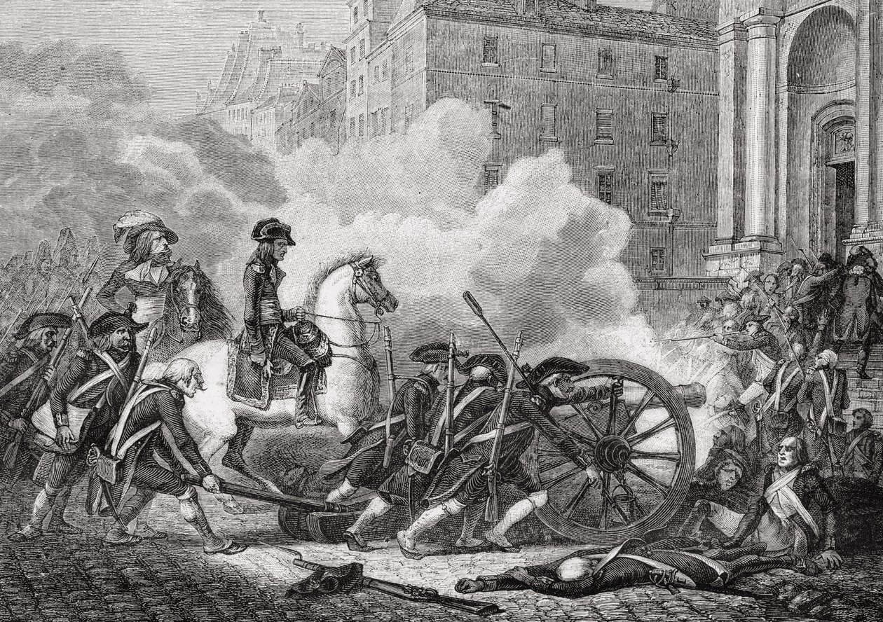 Pariisin osien tappio, toukokuu 1795, Louis Blancin (1811-82) "Histoire de la Revolution Francaise" -teoksesta, kaiverrettu Paul Jonnard (k.1902) 1847-62 tekijältä Henri Renaud