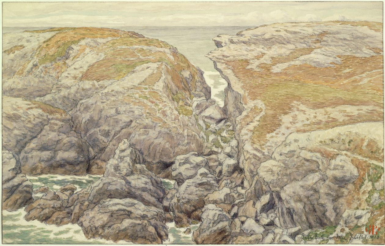 Kalliot Belle-Isle-saarella merellä tekijältä Henri Rivière