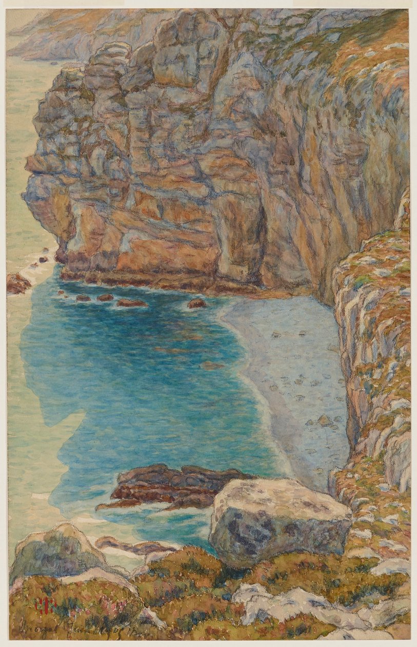 Port Haorin kalliot. Morgat tekijältä Henri Rivière