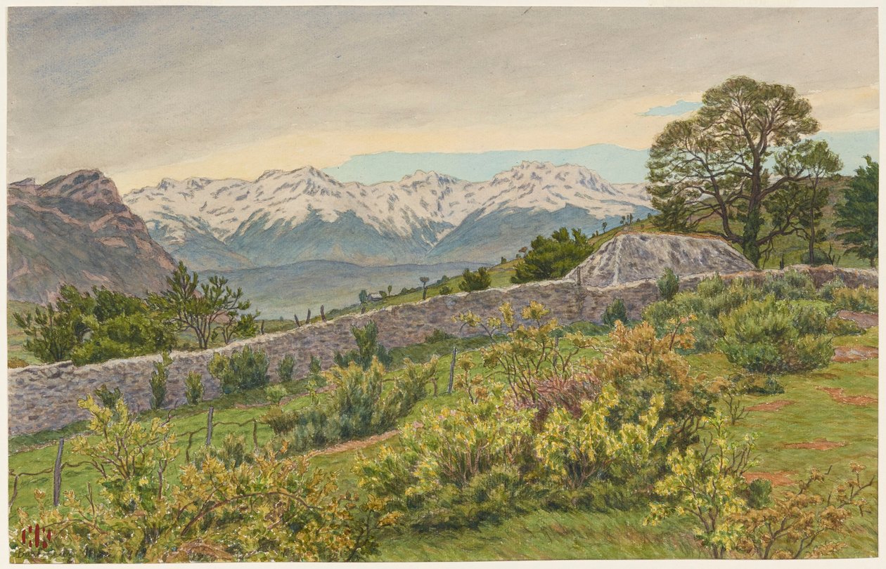 Harmaa aamu Alpeilla (Barberaz) tekijältä Henri Rivière