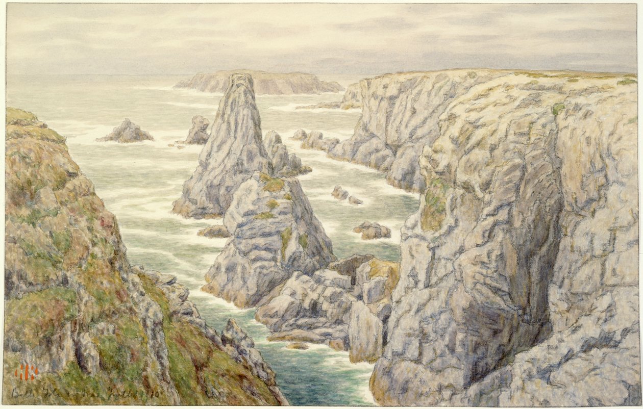 Port Cotonin kalliot. Belle-Isle tekijältä Henri Rivière