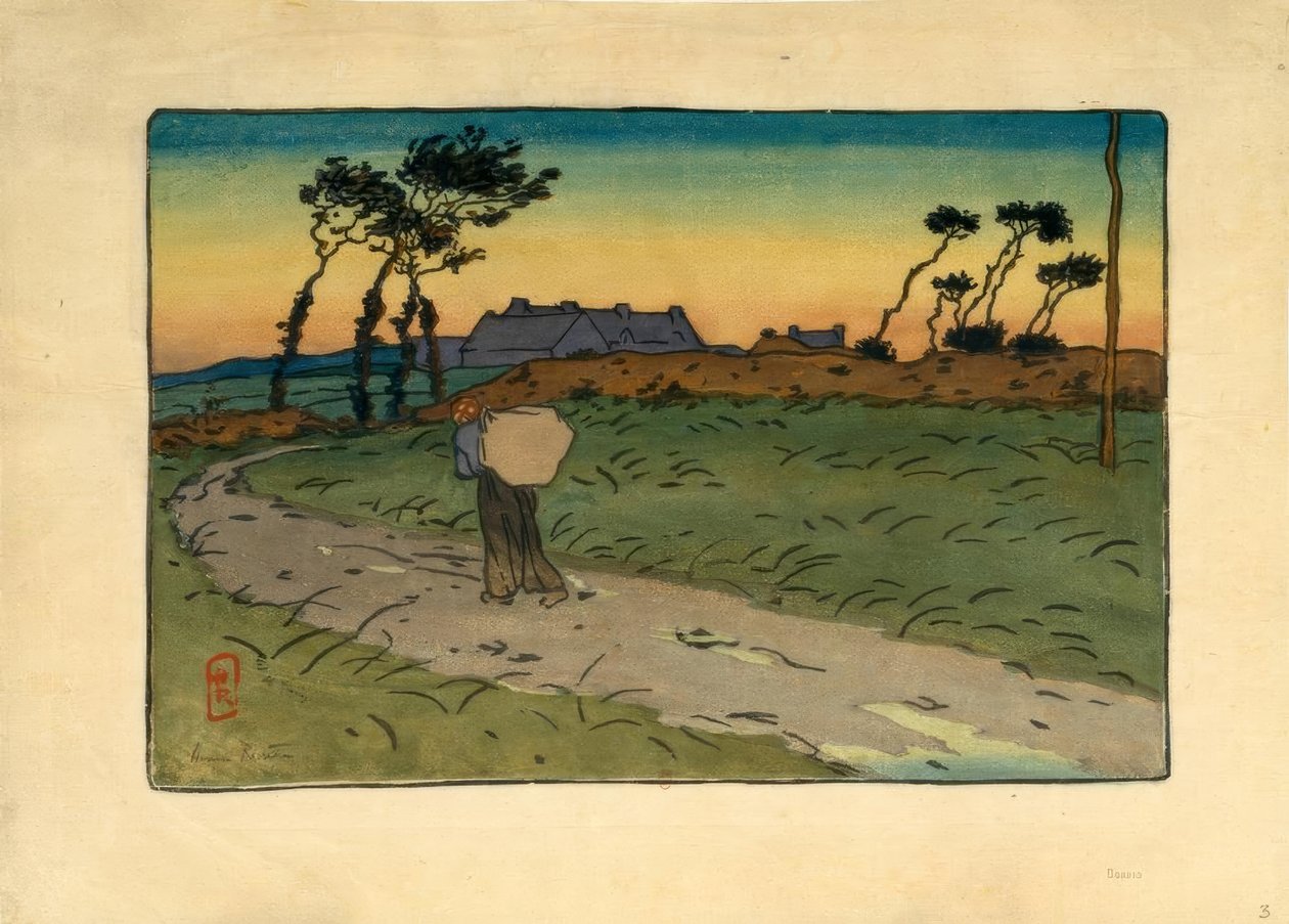 Garde-Guérinin maatila (Saint-Briac) tekijältä Henri Rivière