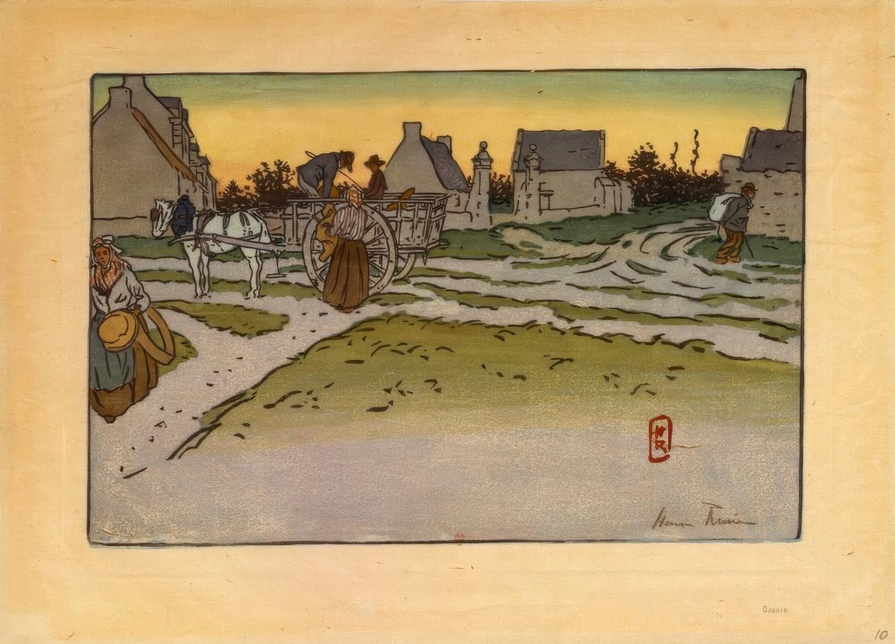 Leipätunti Ville-Huessa (Saint-Briac) tekijältä Henri Rivière