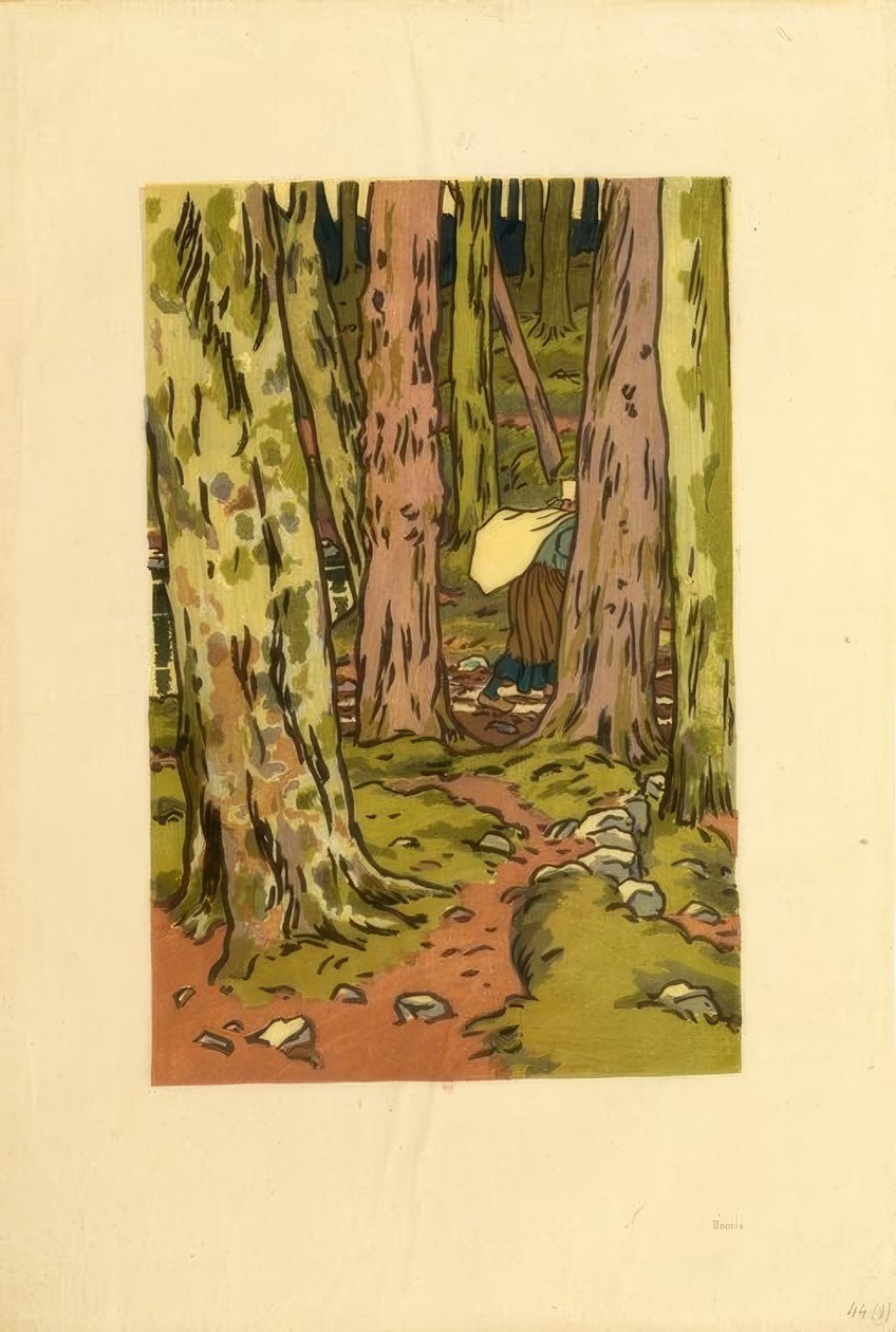 Pyykinpesu metsässä Loguivyssa tekijältä Henri Rivière