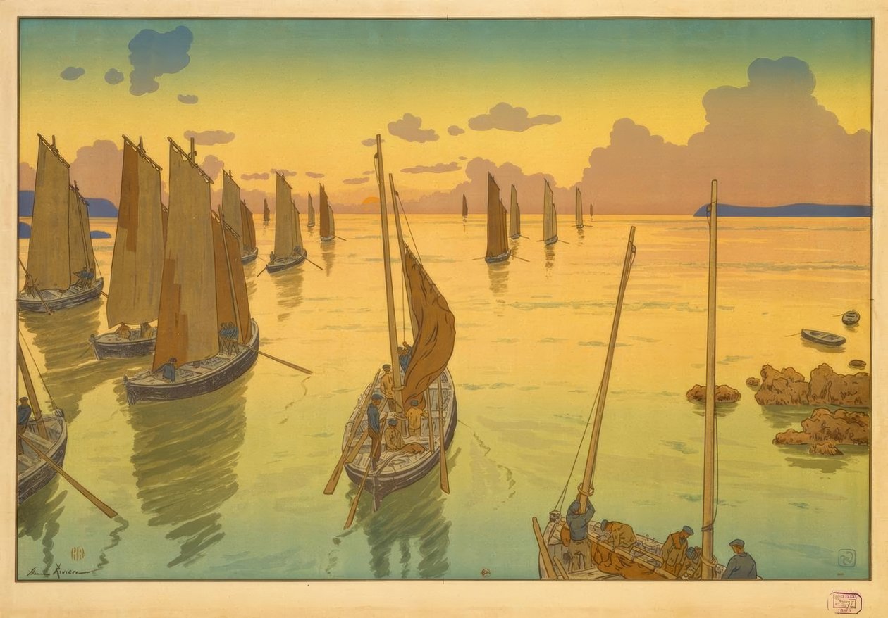 Auringonlasku tekijältä Henri Rivière
