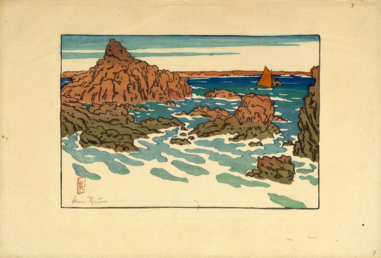Le Perron (Saint-Briac) tekijältä Henri Rivière