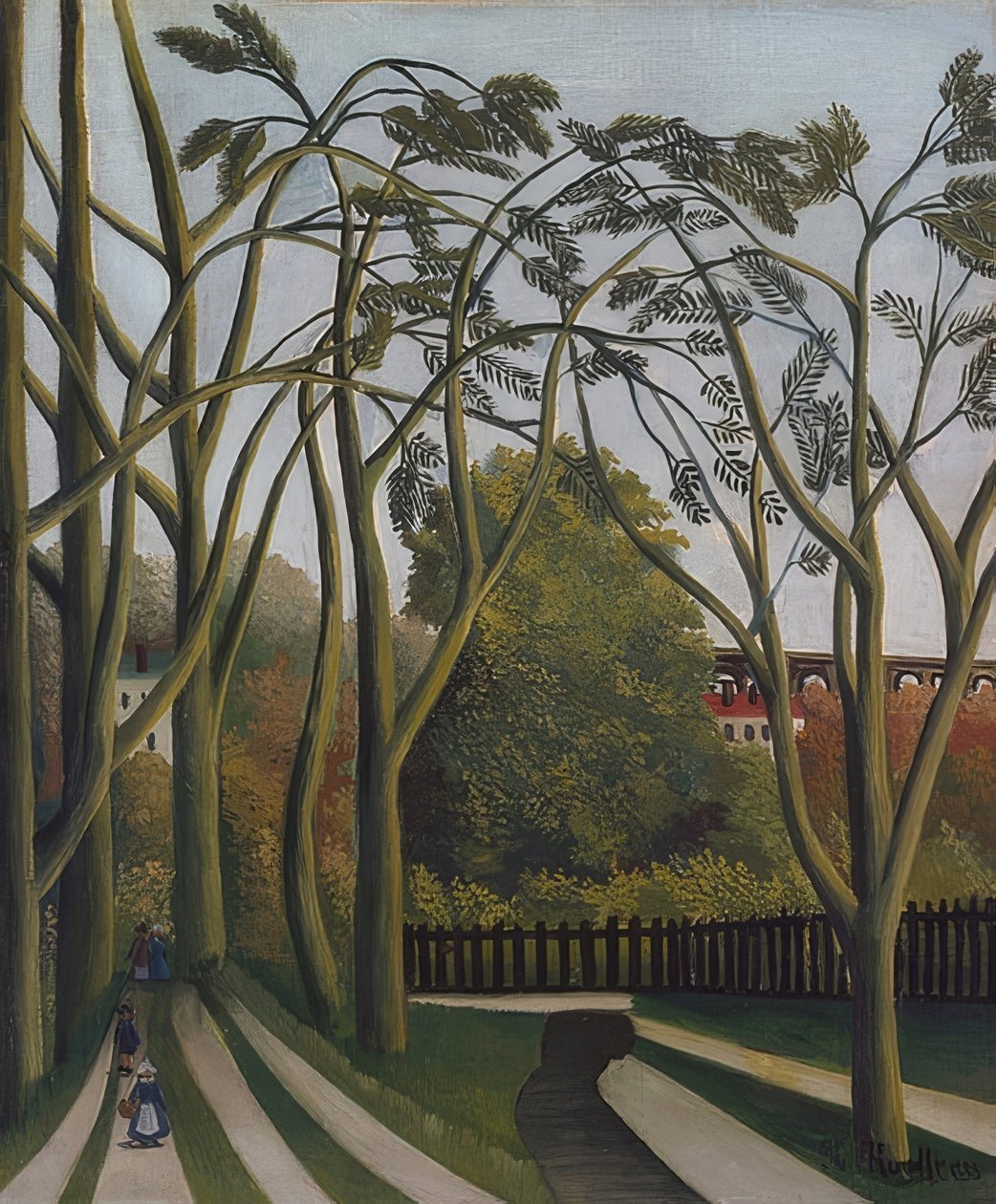 Bièvren rannalla lähellä Bicêtreä. Noin 1908-09 tekijältä Henri Rousseau