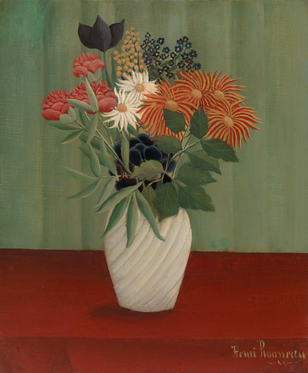 Kukkakimppu Kiinan asterien ja Tokion kanssa tekijältä Henri Rousseau