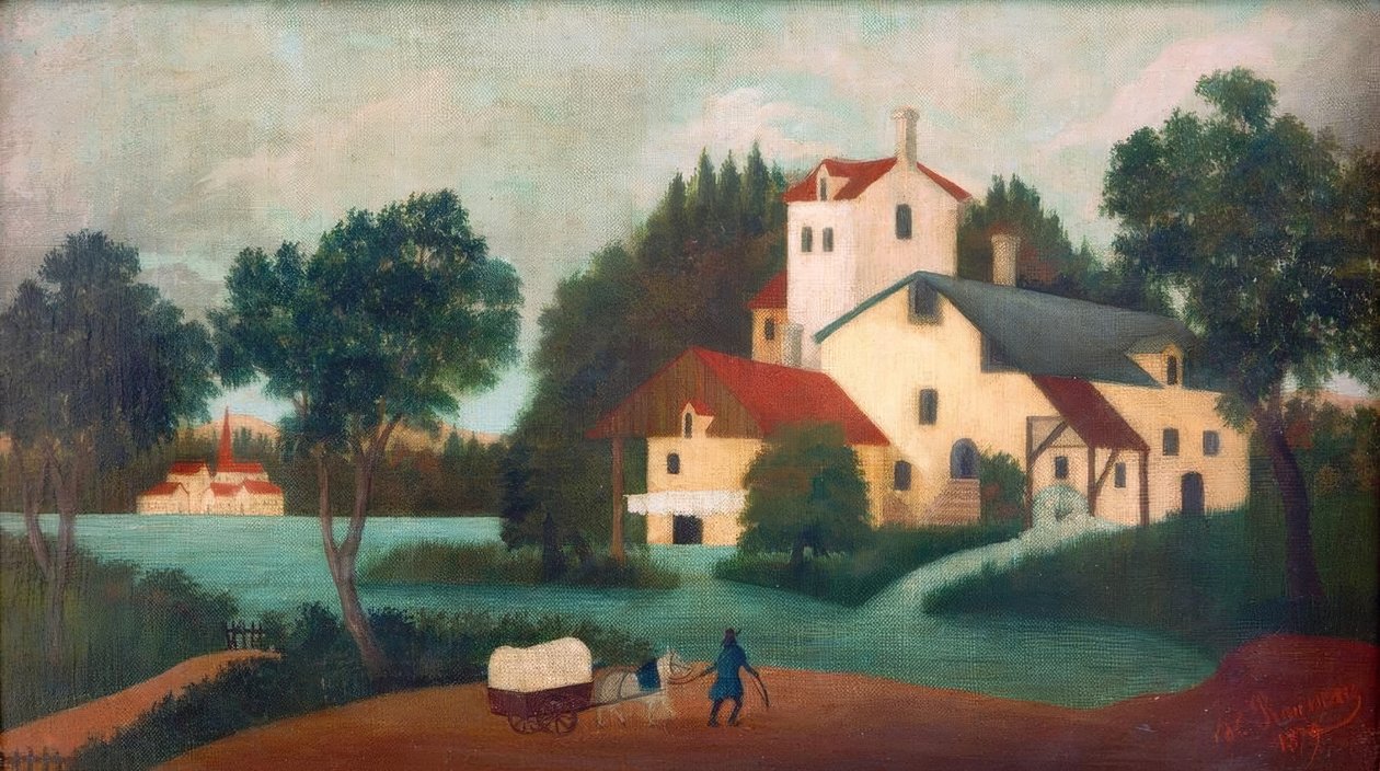 Hitch tehtaan edessä tekijältä Henri Rousseau