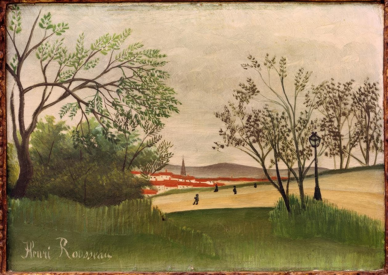 Paysage au clocher tekijältä Henri Rousseau