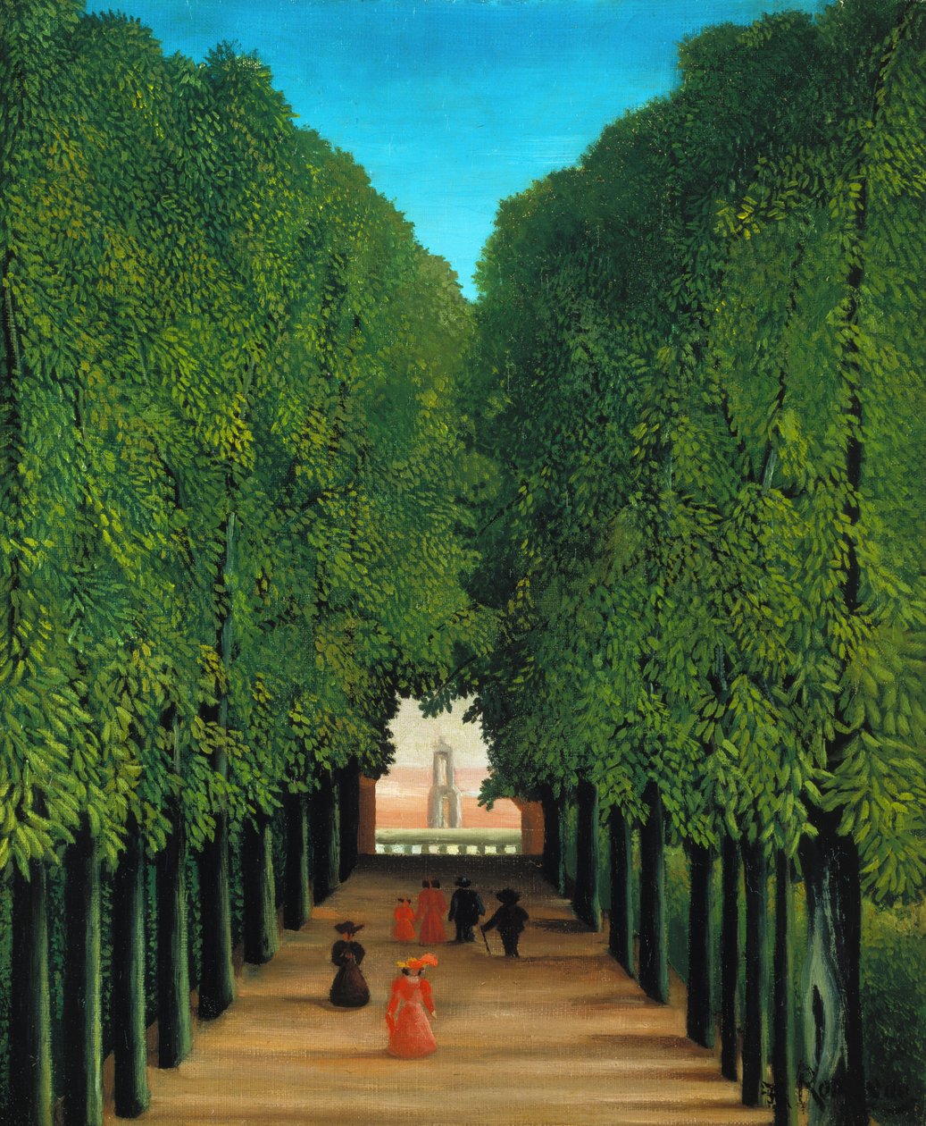 Avenue in the Park Saint Cloudissa tekijältä Henri Rousseau