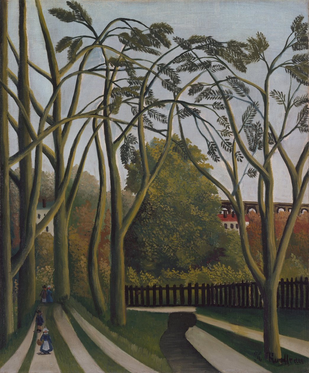 Bièvren ranta lähellä Bicêtreä, n. 1908-09. tekijältä Henri Rousseau