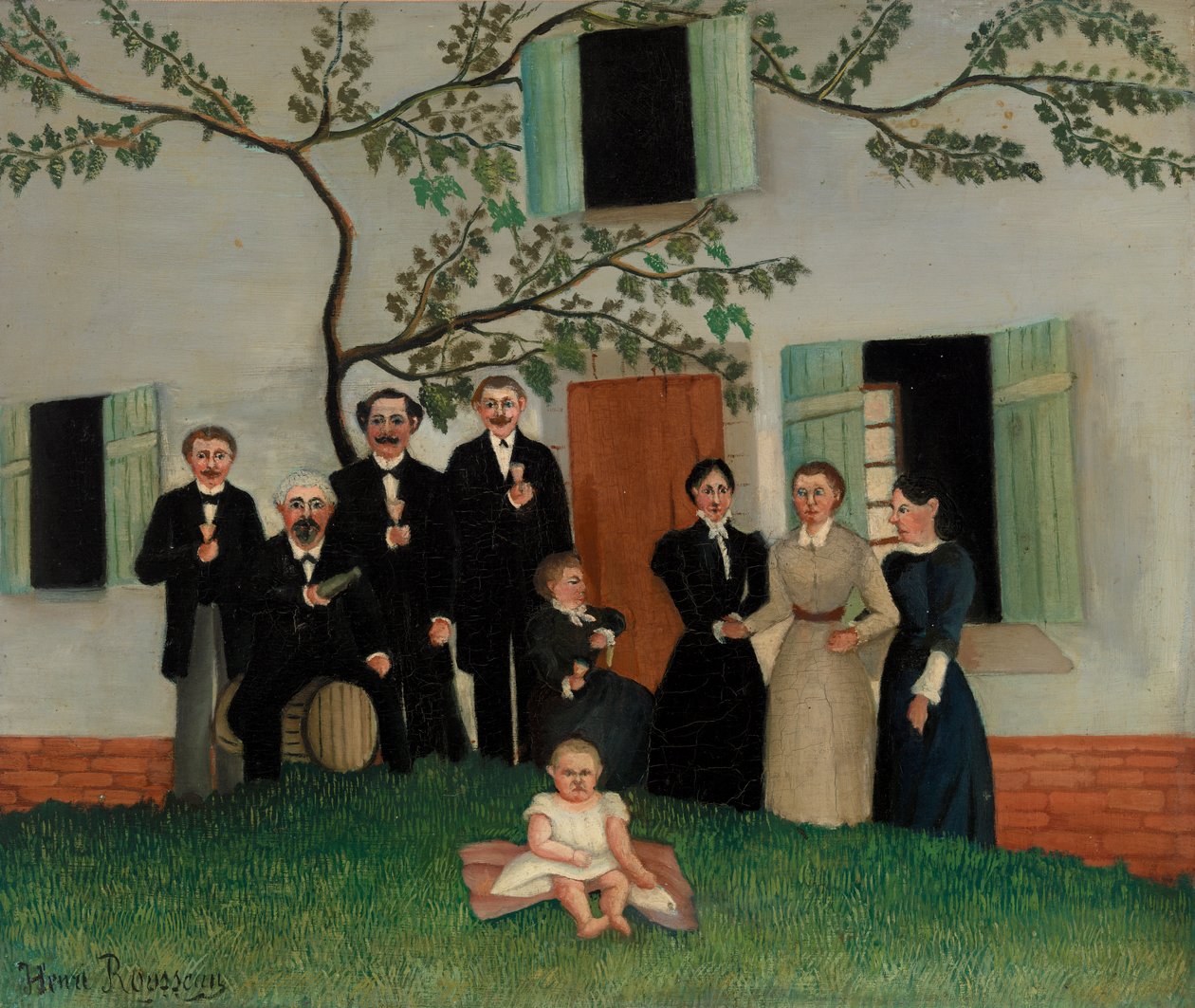 Perhe (La Famille) tekijältä Henri Rousseau