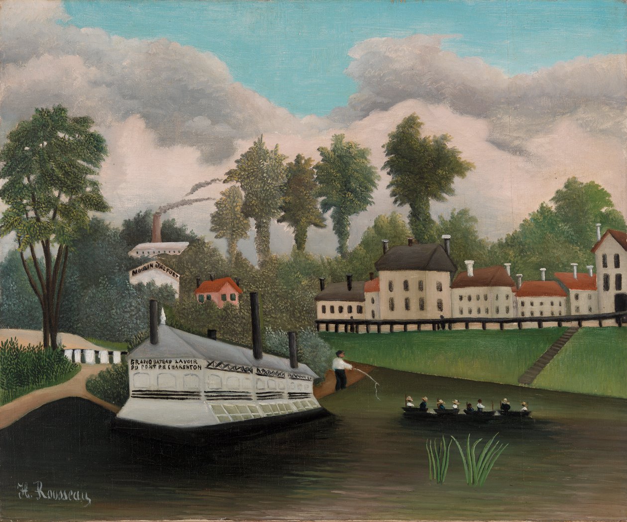 Pont de Charentonin pesulavene tekijältä Henri Rousseau