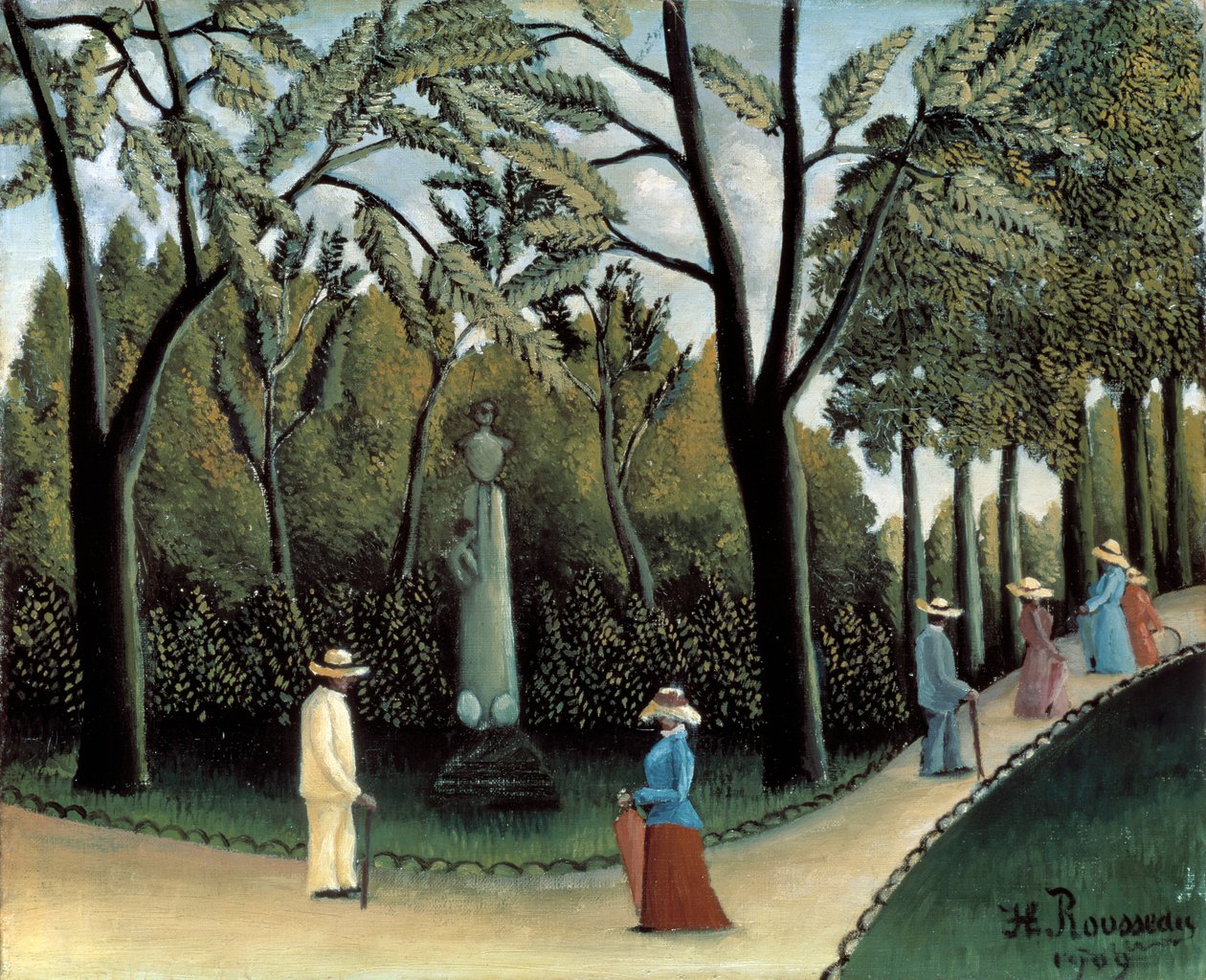 Luxemburgin puutarhat, Chopinin muistomerkki, 1909 tekijältä Henri Rousseau