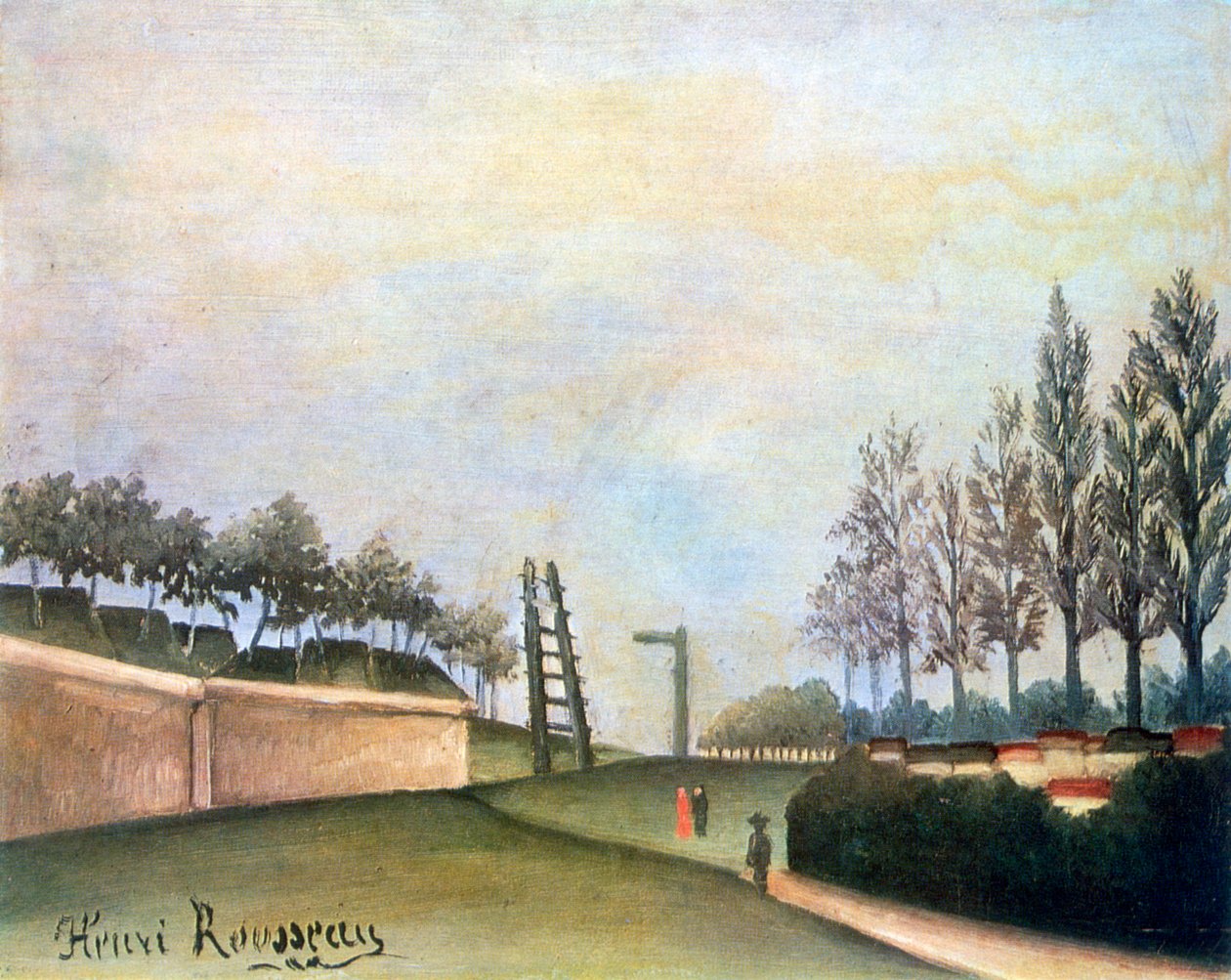 Näkymä linnoituksista Vanvesin portin vasemmalla puolella, 1909 tekijältä Henri Rousseau