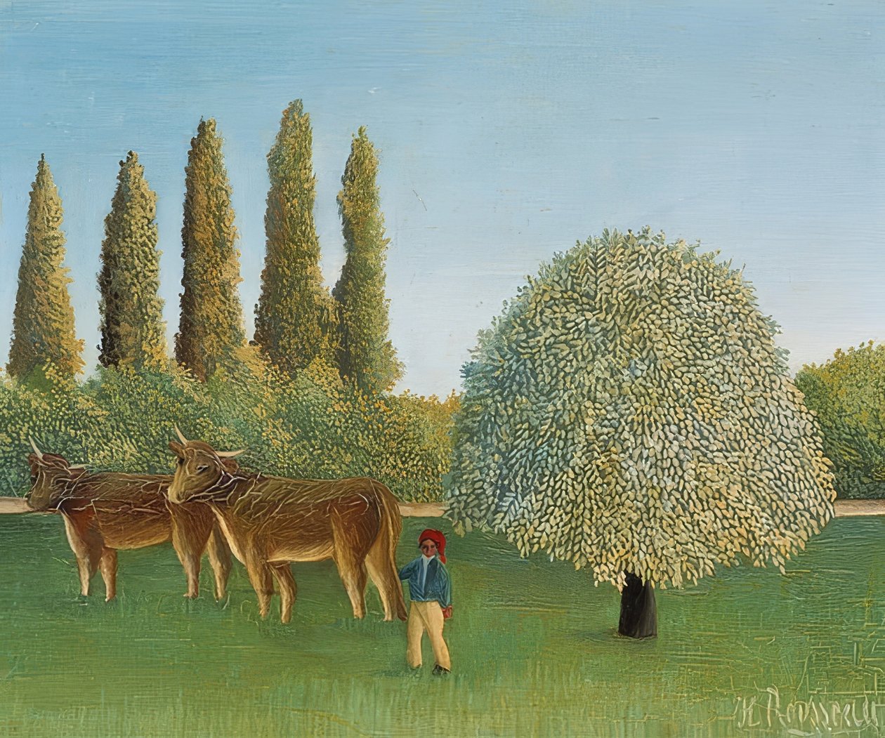 Niitty (paju). 1910 tekijältä Henri Rousseau