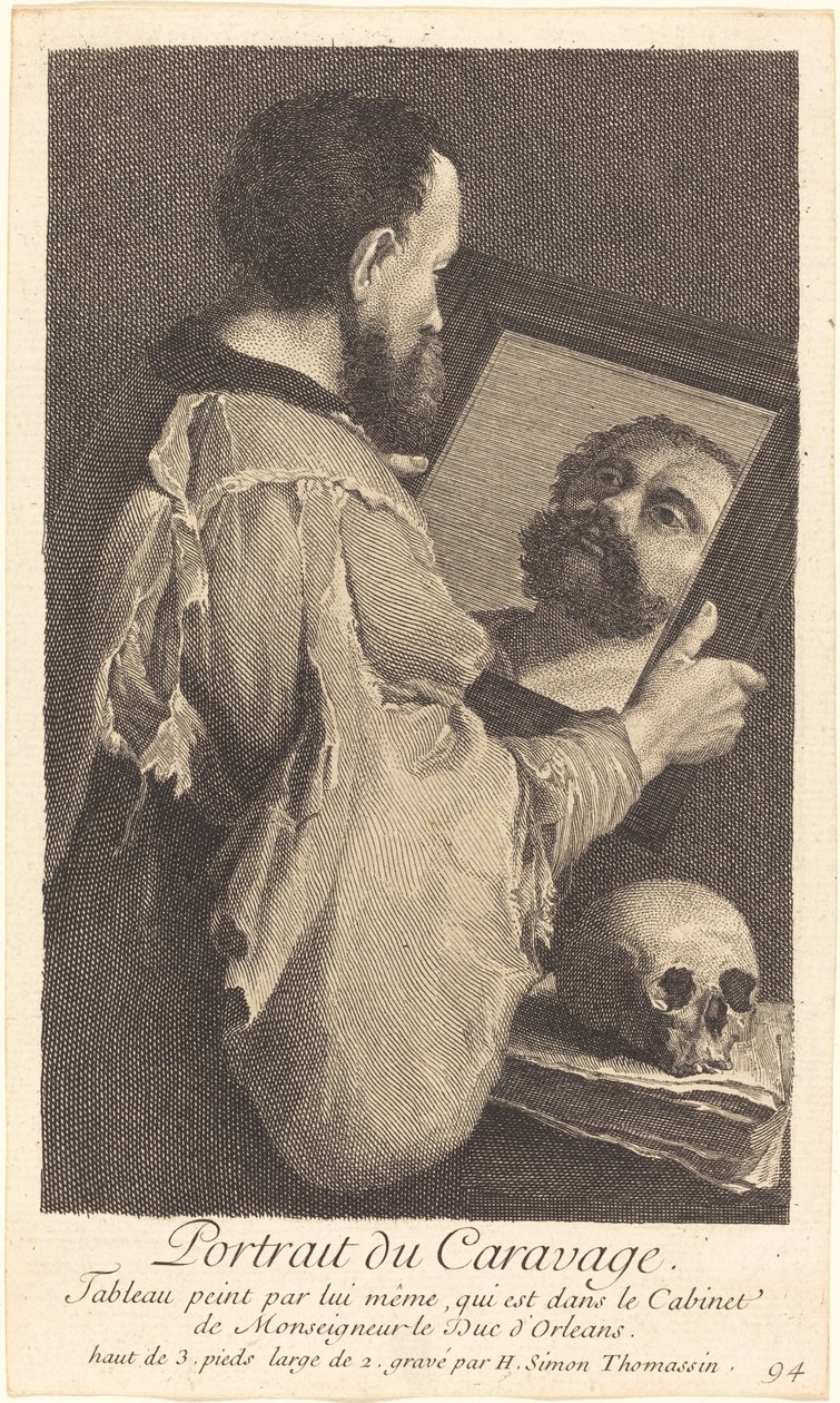 Caravaggion muotokuva tekijältä Henri Simon Thomassin