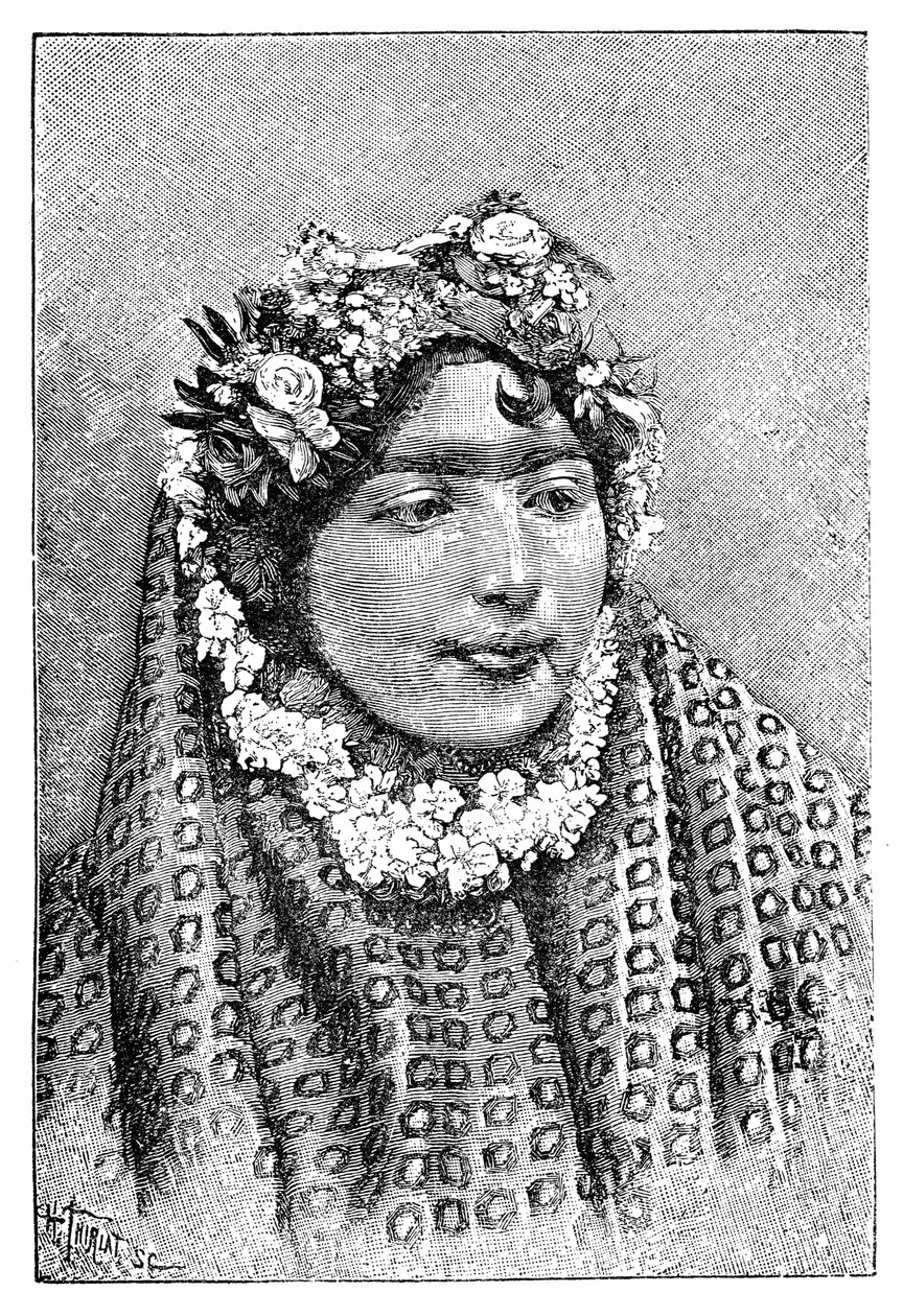Jalo persialainen nainen, 1895. tekijältä Henri Thiriat