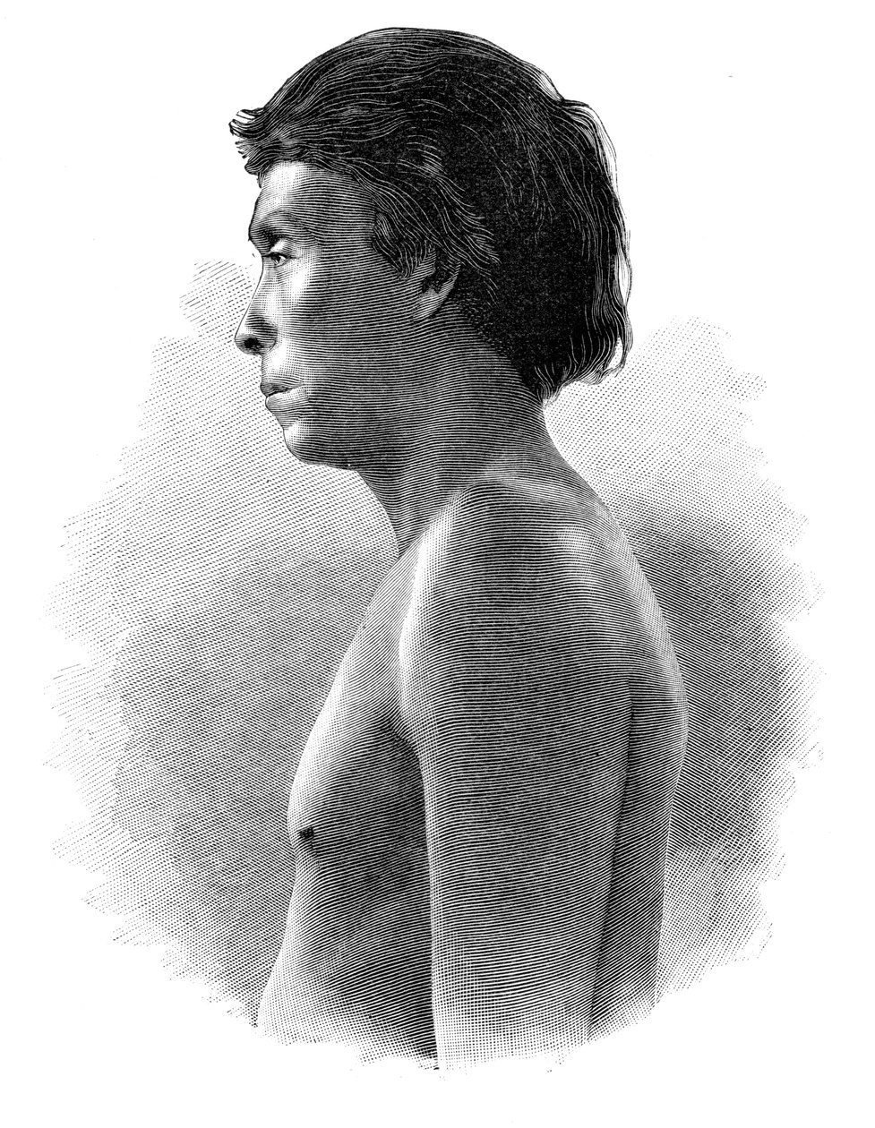 Guatsu Indian, Keski-Amerikka, 1890 tekijältä Henri Thiriat