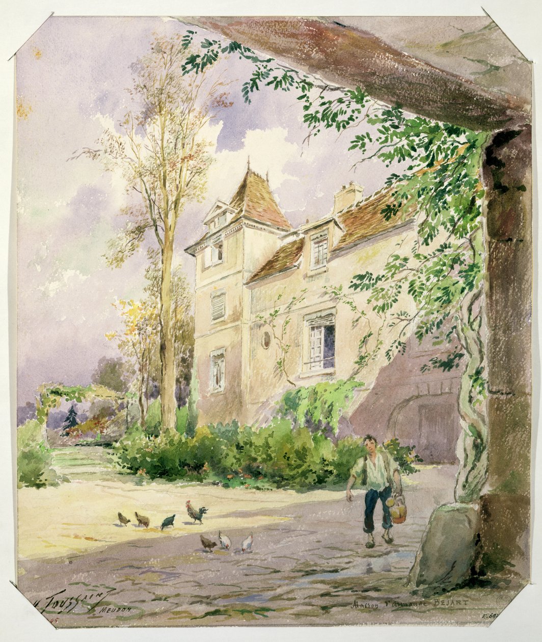 Armande Bejartin talo (1642-1700) Meudonissa, n. 1906 tekijältä Henri Toussaint