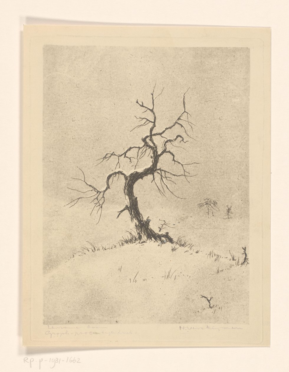 Lonely Tree (alkuperäinen nimi esineessä) tekijältä Henri Verstijnen (signed by artist)