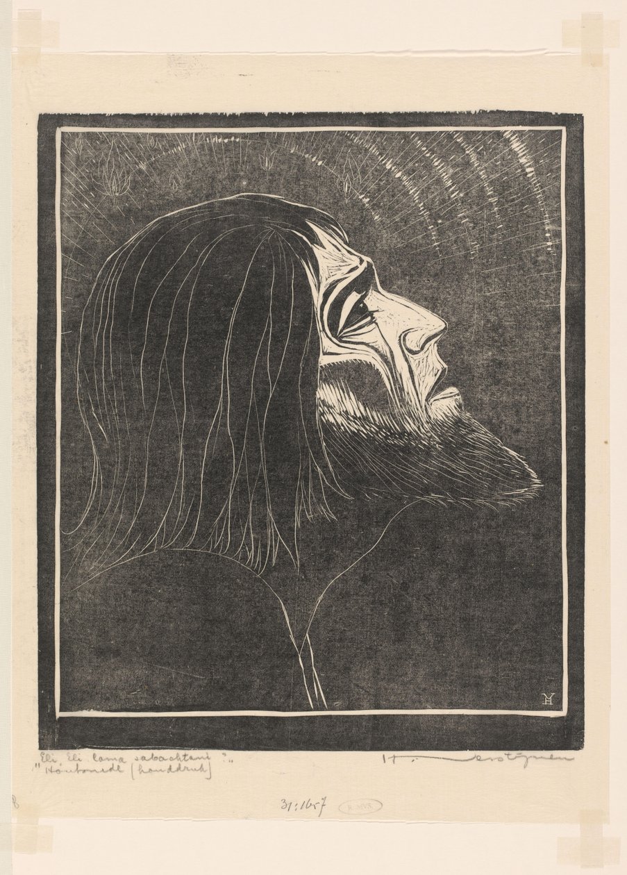 Eli, Eli lama sabachtani (original title on object) tekijältä Henri Verstijnen (signed by artist)