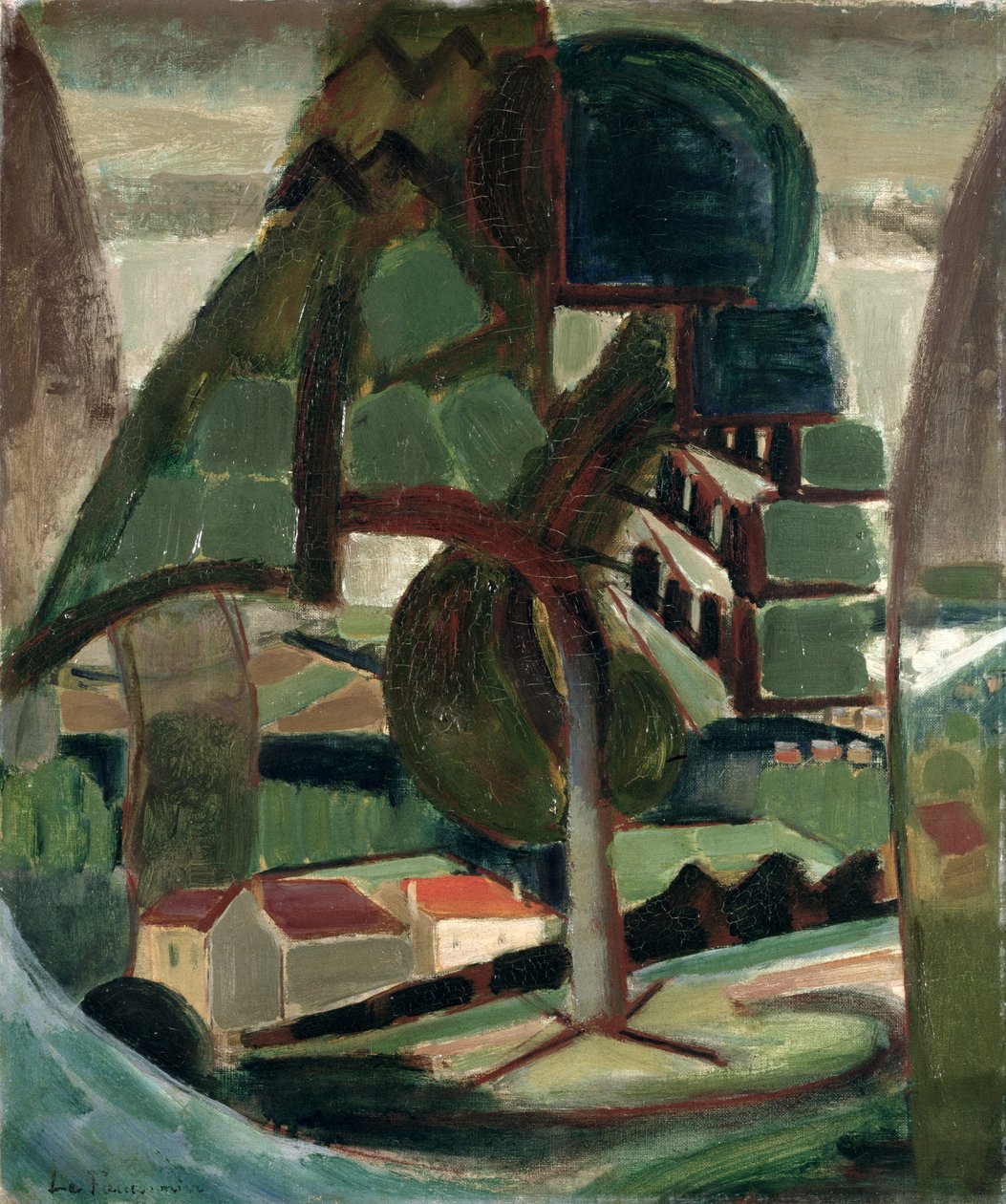 Maisema Meulon-Hardricourtissa tekijältä Henri Victor Gabriel Le Fauconnier