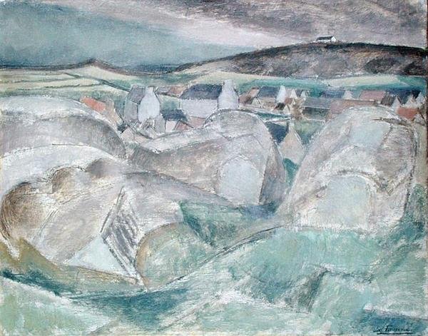 Kylä vuoristossa tekijältä Henri Victor Gabriel Le Fauconnier