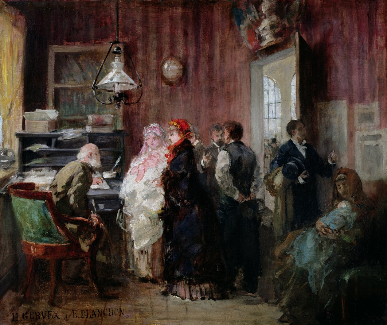 Syntymä, 19th Arrondissementin kaupungintalo, n. 1881 tekijältä Henri Gervex