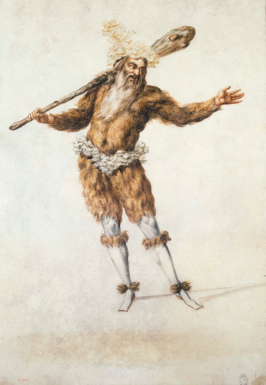 Villin miehen balettiasu, n. 1654 (guassi) tekijältä Henri de Gissey