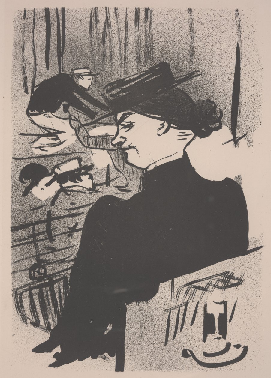 Katsoja Polinin laulun aikana tekijältä Henri de Toulouse Lautrec