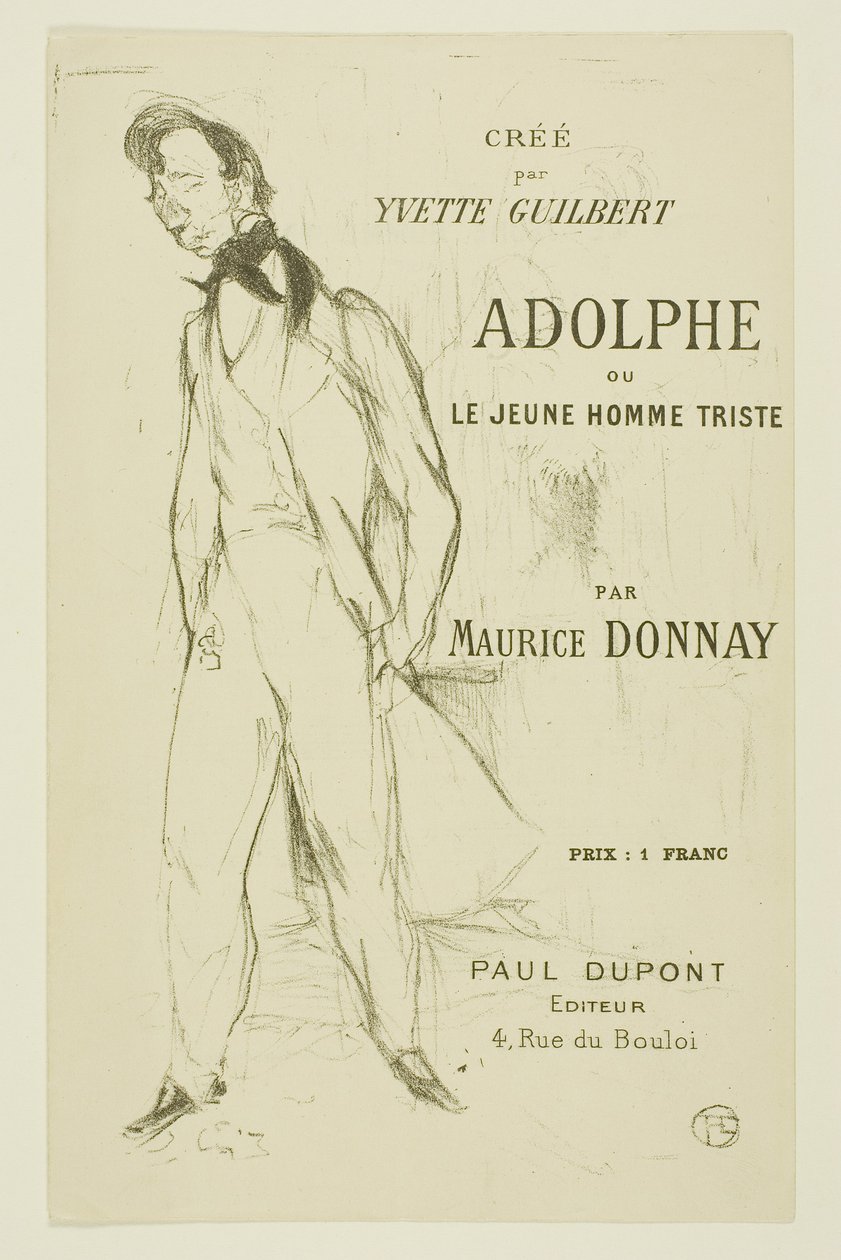 Adolphe – Surullinen nuori mies tekijältä Henri de Toulouse-Lautrec