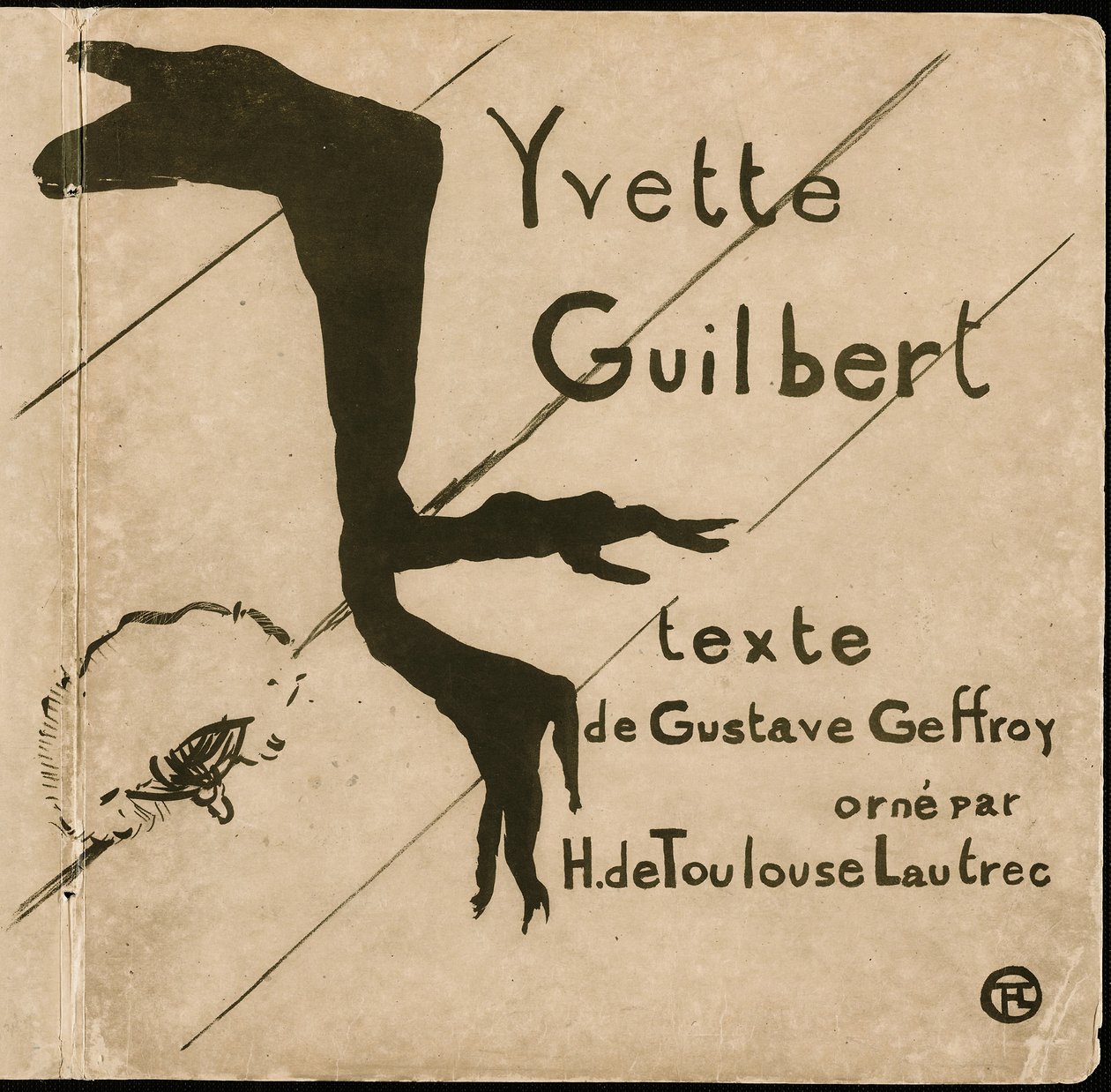 Yvette Guilbertin albumin kansi tekijältä Henri de Toulouse Lautrec