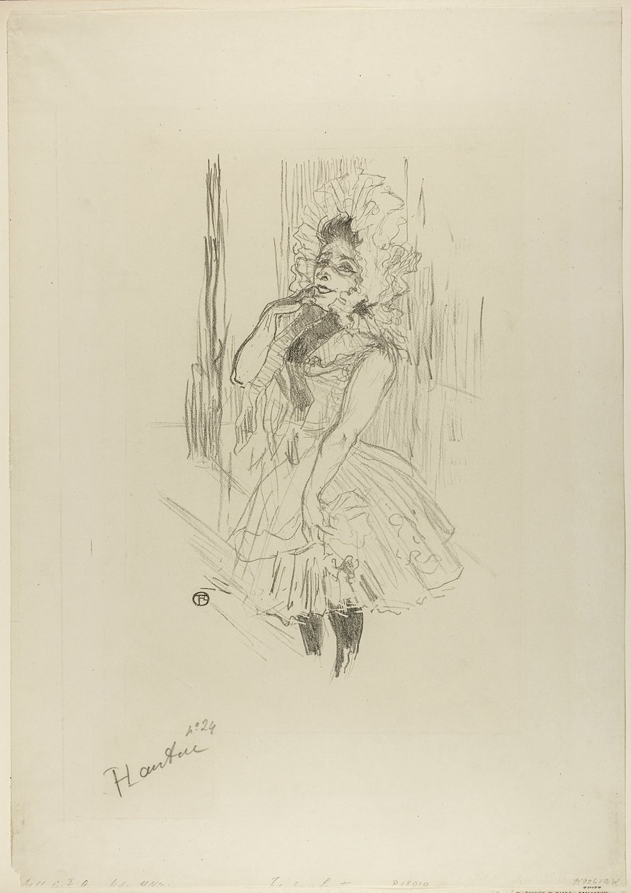 Anna Held elokuvassa Kaikki nämä naiset teatterissa tekijältä Henri de Toulouse-Lautrec