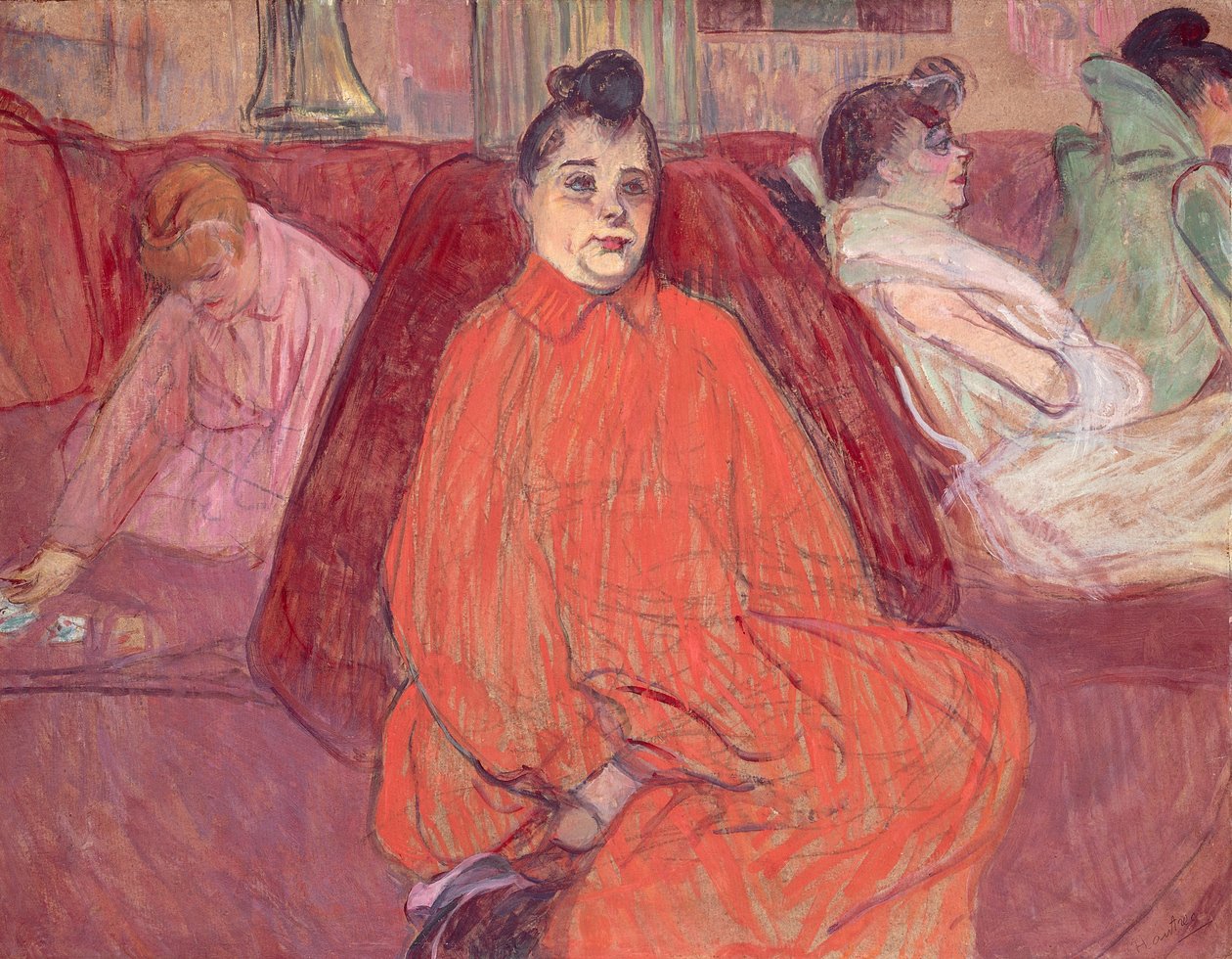 Salonissa, sohvalla tekijältä Henri de Toulouse Lautrec
