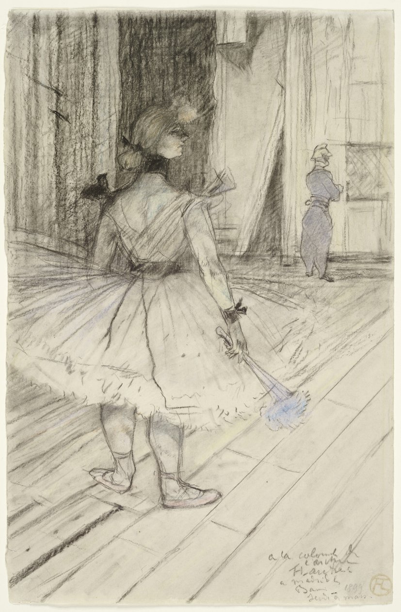 Sirkuksessa: Siiveissä (Au Cirque: Dans les coulisses) tekijältä Henri de Toulouse Lautrec
