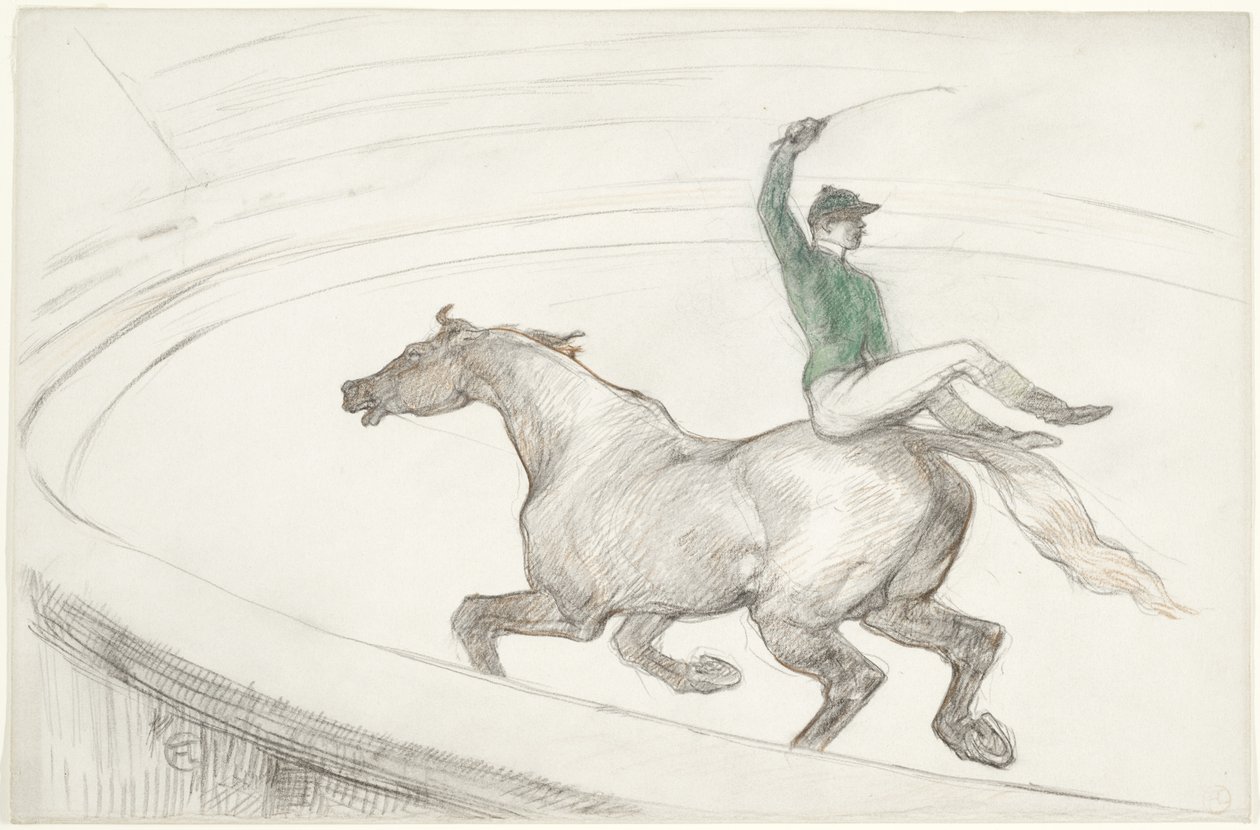 Sirkuksessa: Jockey (Au cirque: Jockey) tekijältä Henri de Toulouse Lautrec