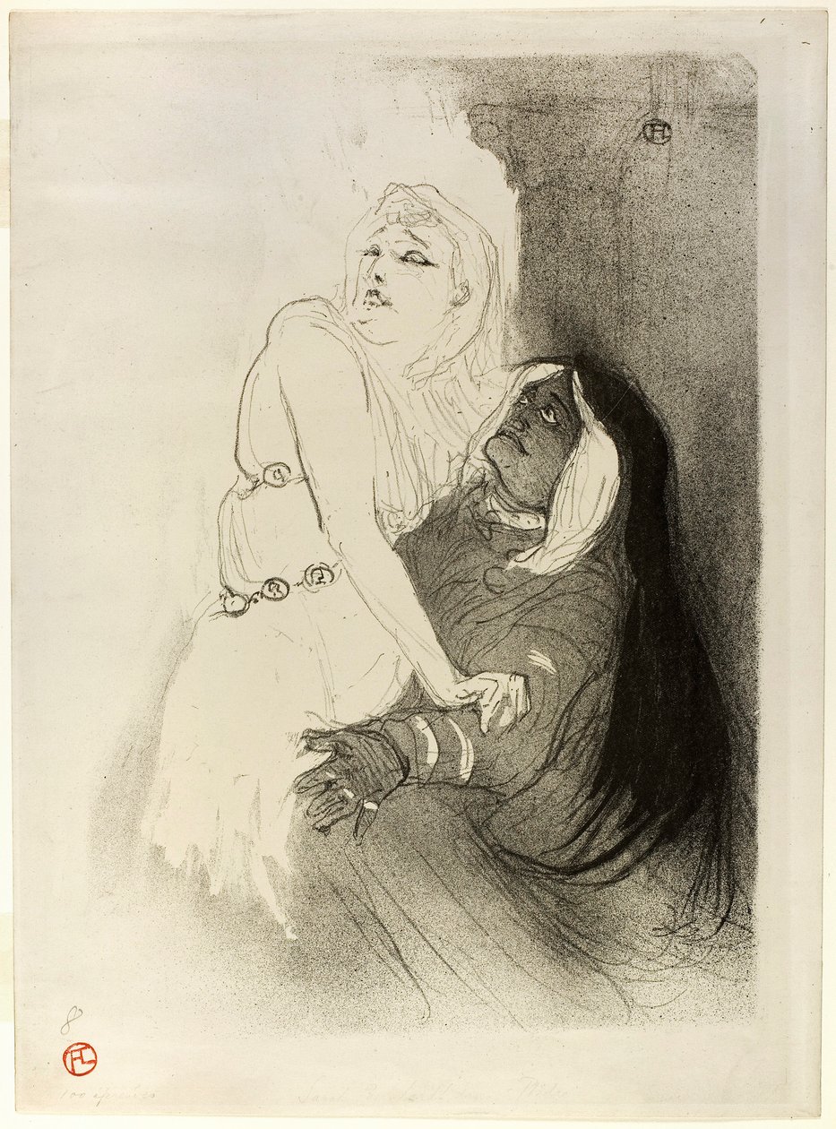 Renessanssissa: Sarah Bernhardt kirjassa Phèdre tekijältä Henri de Toulouse-Lautrec