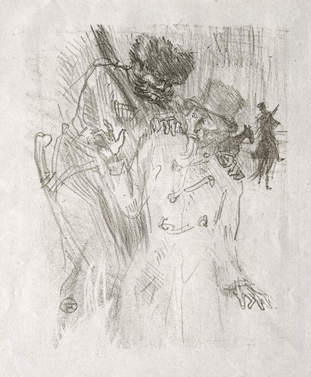 Siinain juurella: Schlomé Fussin pidätys tekijältä Henri de Toulouse-Lautrec