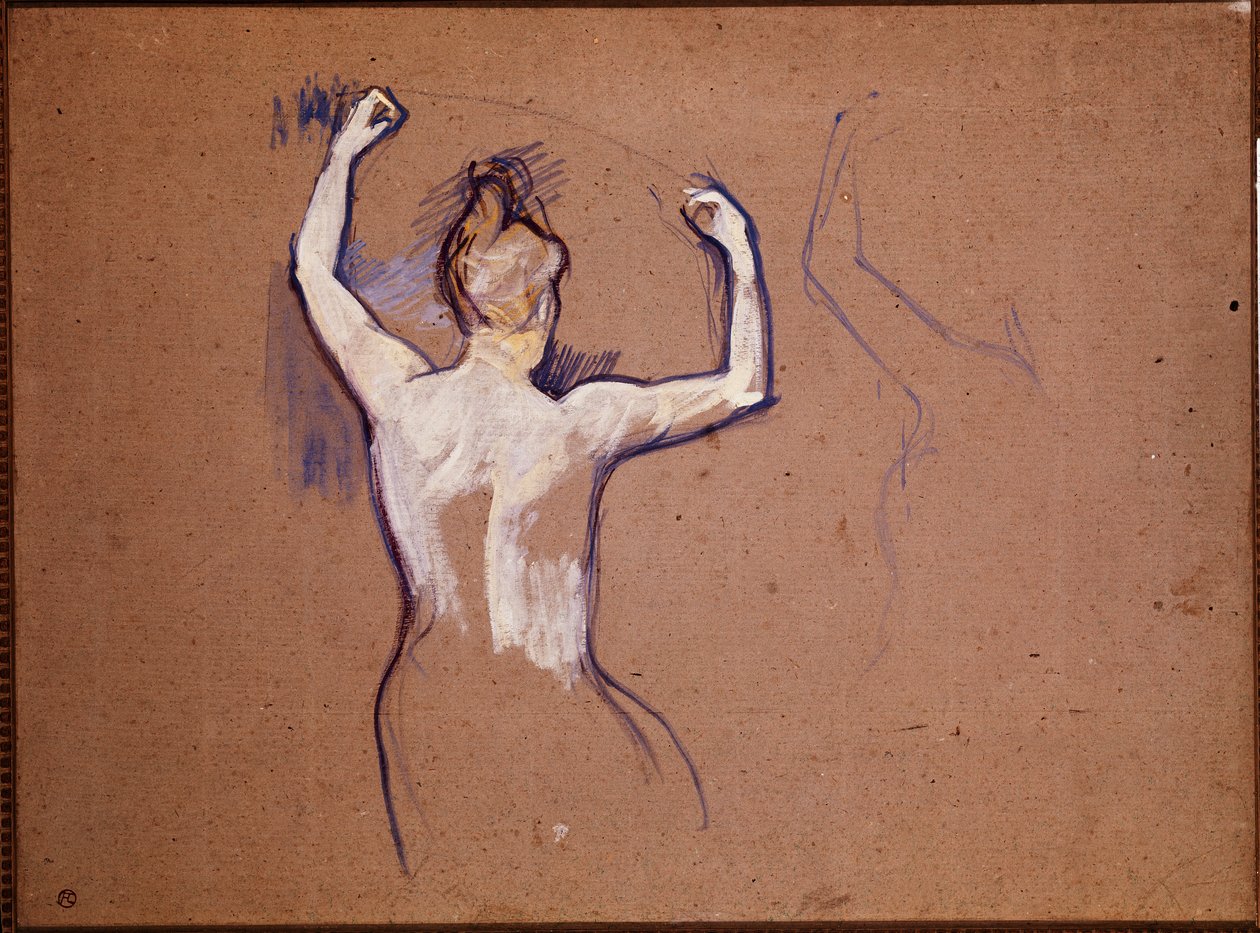 Ballet de Papa Chrysantheme (Opiskelu yhdelle esillä olevista tanssijoista) tekijältä Henri de Toulouse Lautrec
