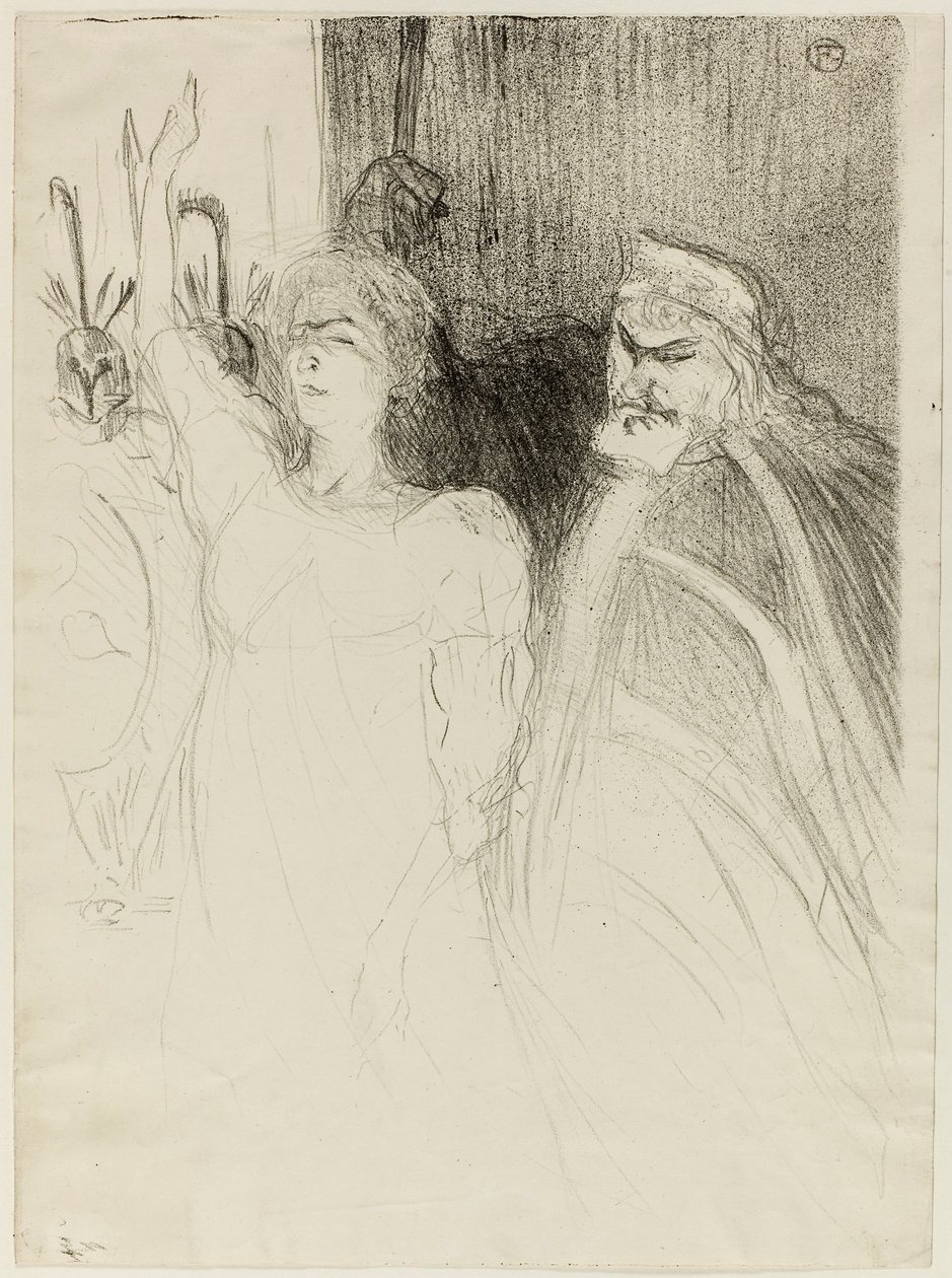 Bartet ja Mounet-Sully, Antigonessa tekijältä Henri de Toulouse-Lautrec