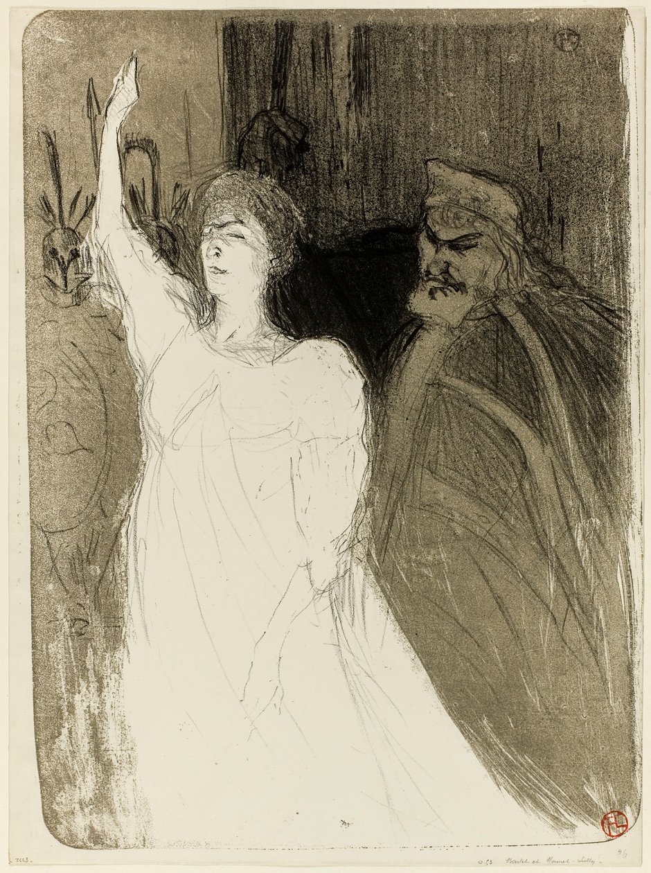 Bartet ja Mounet-Sully, Antigonessa tekijältä Henri de Toulouse-Lautrec