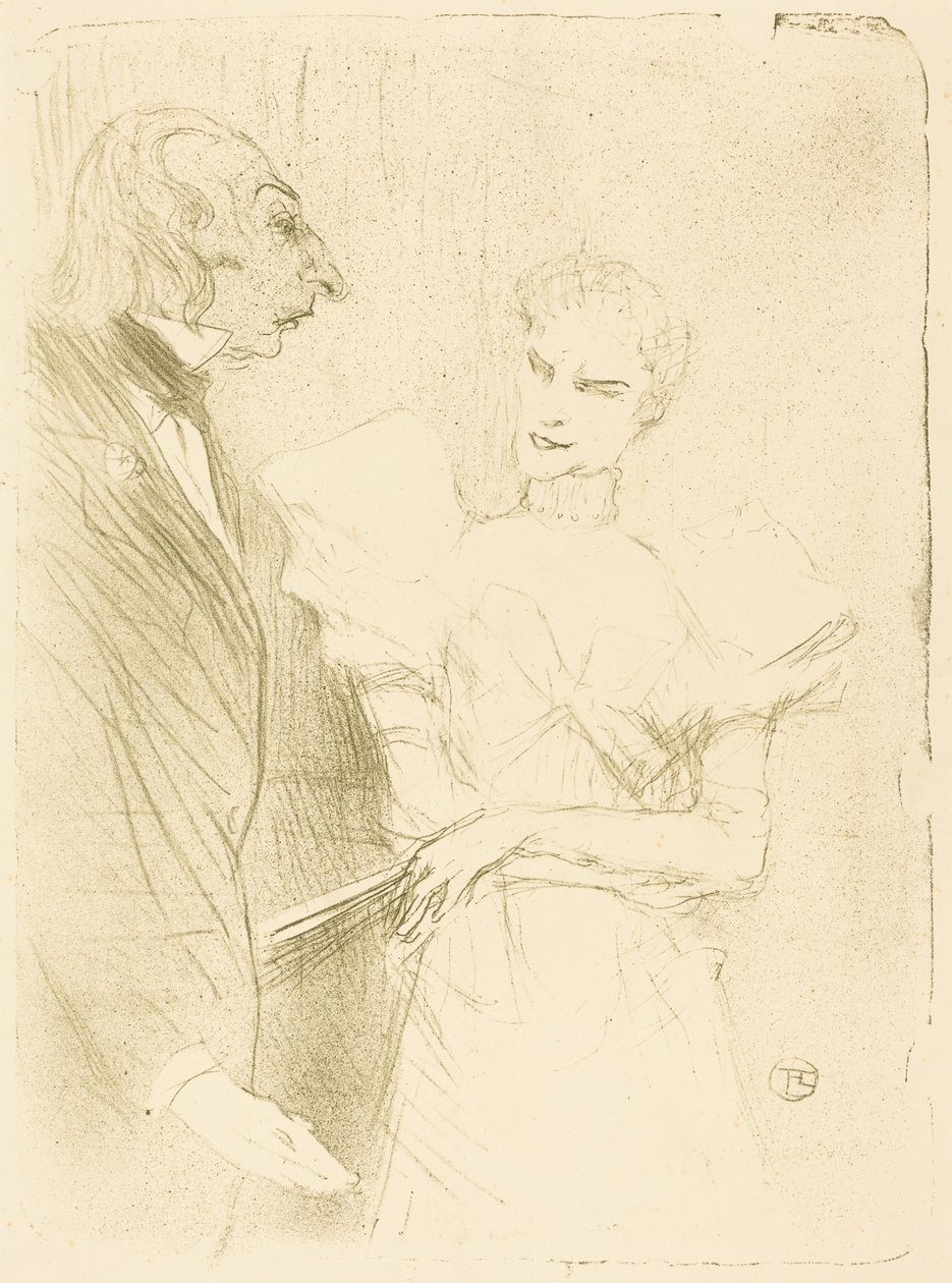 Brandès ja Leloir teoksessa "Cabotins" tekijältä Henri de Toulouse-Lautrec