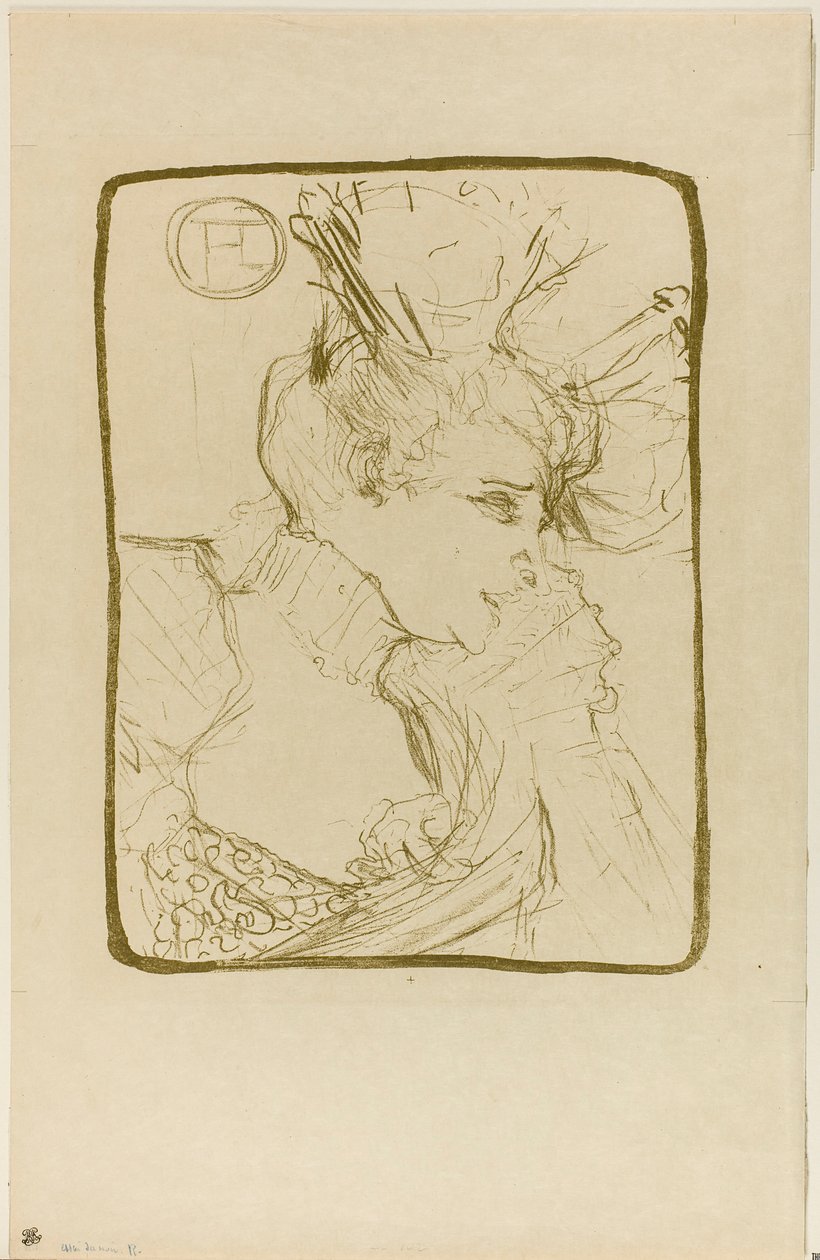 Mademoiselle Marcelle Lenderin rintakuva tekijältä Henri de Toulouse-Lautrec