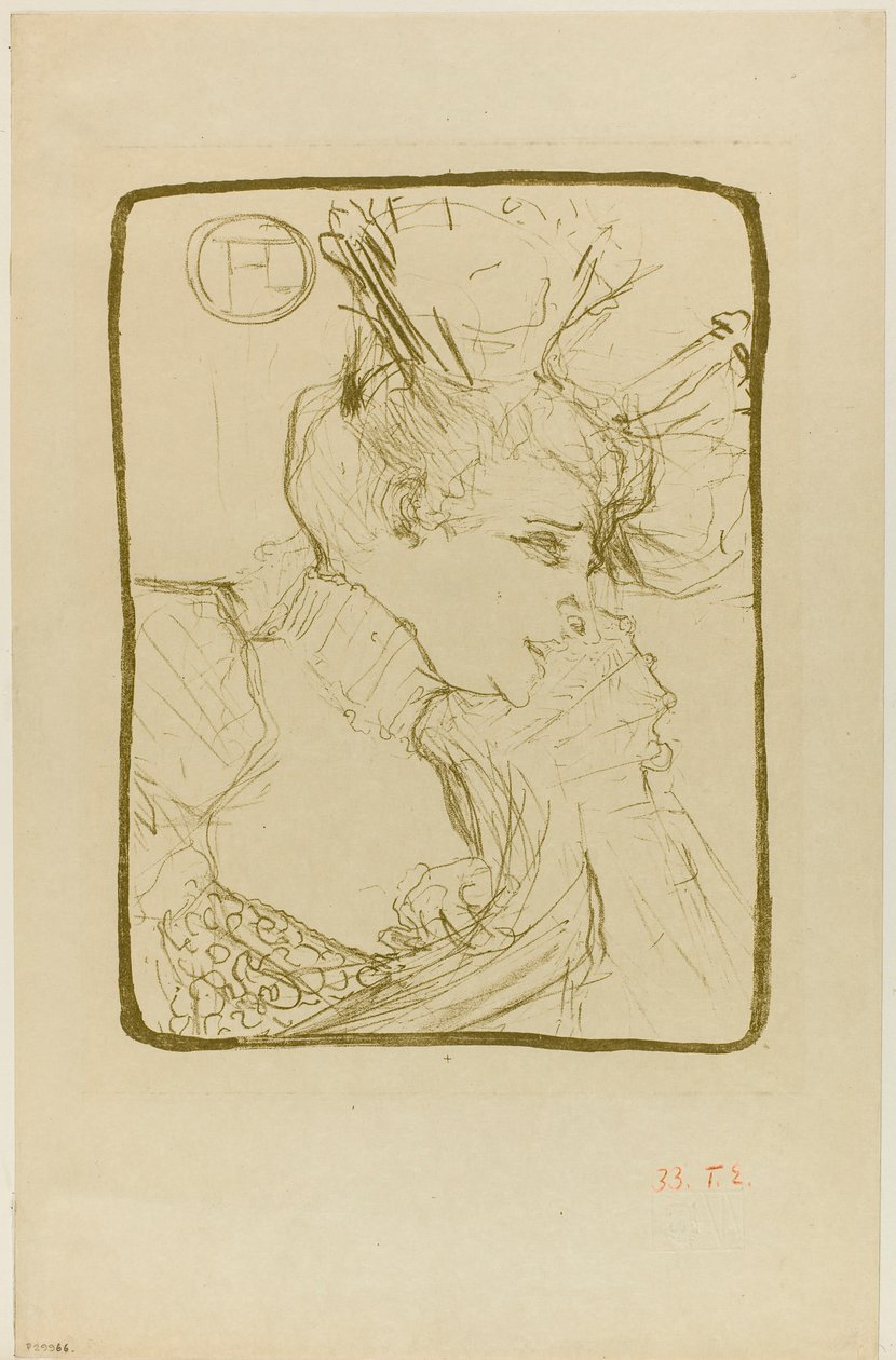 Mademoiselle Marcelle Lenderin rintakuva tekijältä Henri de Toulouse-Lautrec