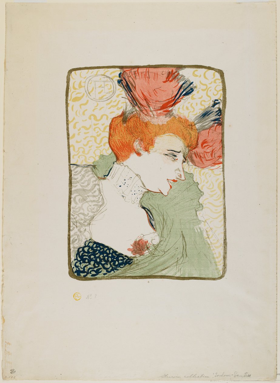 Mlle. Marcelle Lenderin rintakuva tekijältä Henri de Toulouse-Lautrec