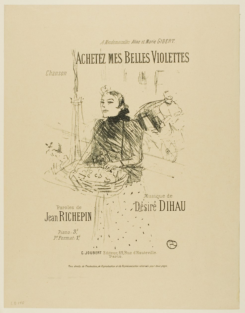 Osta kauniita violettejani Désiré Dihaun Melodiesilta tekijältä Henri de Toulouse-Lautrec